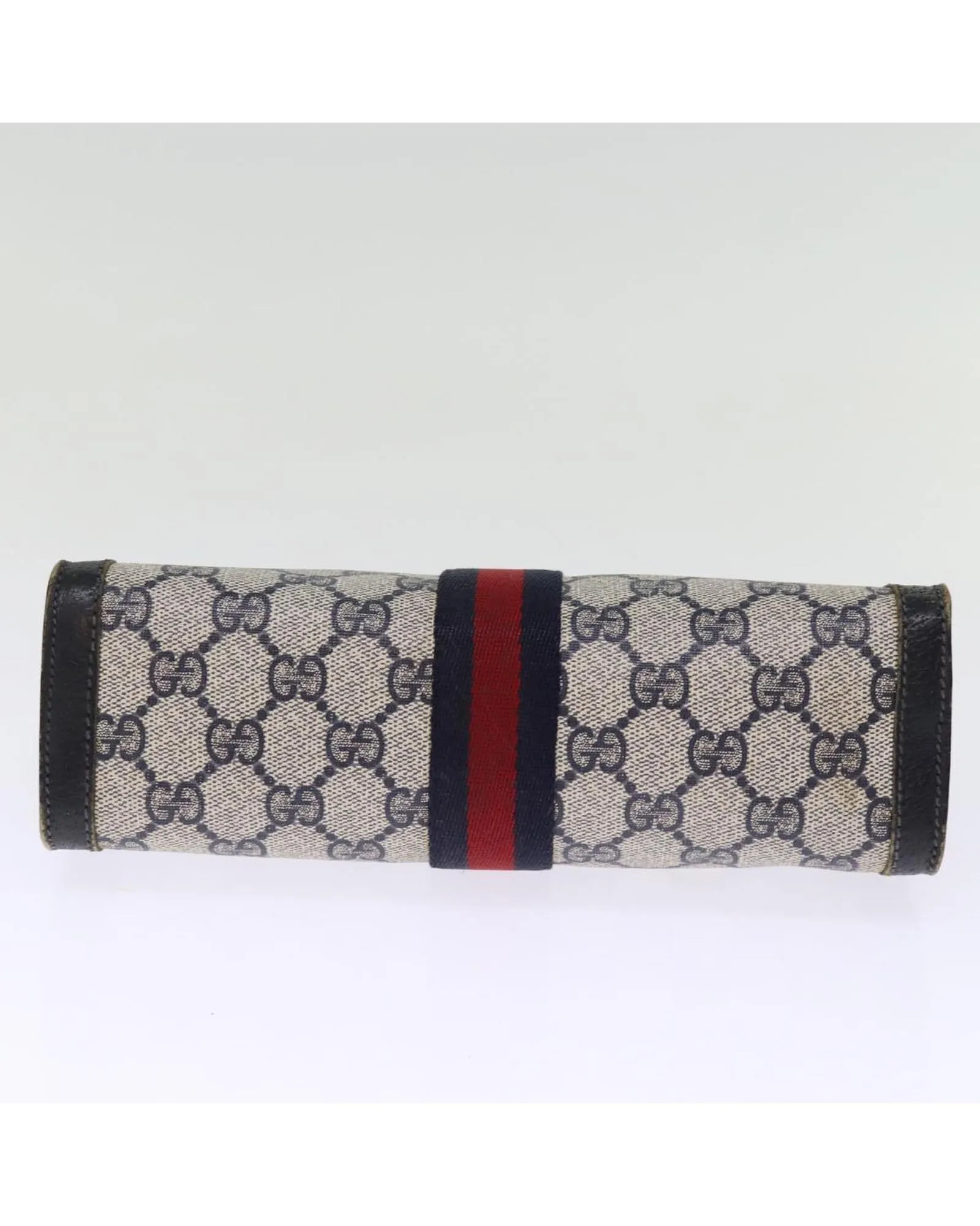 GG Supreme Sherry Line Clutch Bag Navy Red