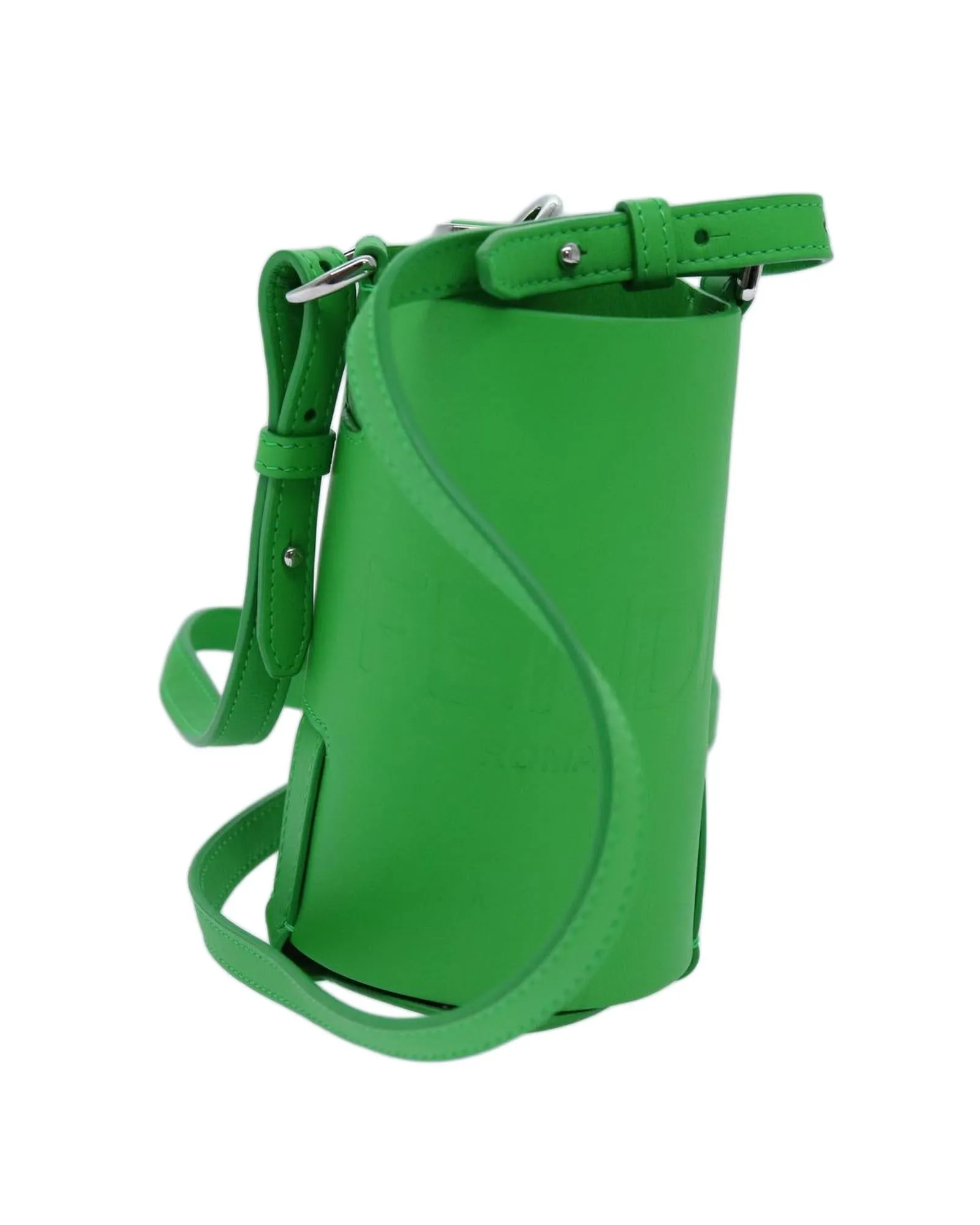 Green Leather Water Bottle Holder by Fendi