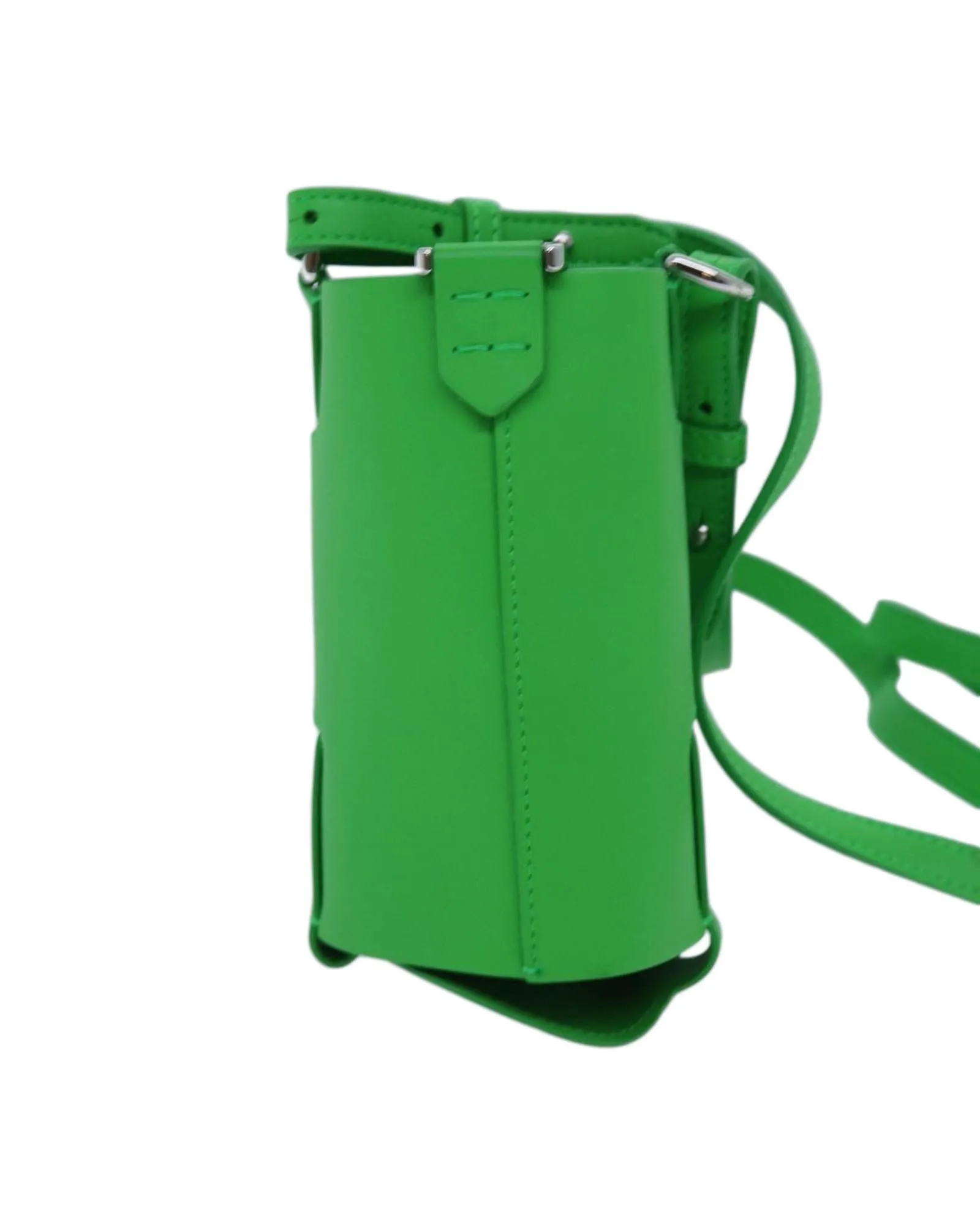 Green Leather Water Bottle Holder by Fendi