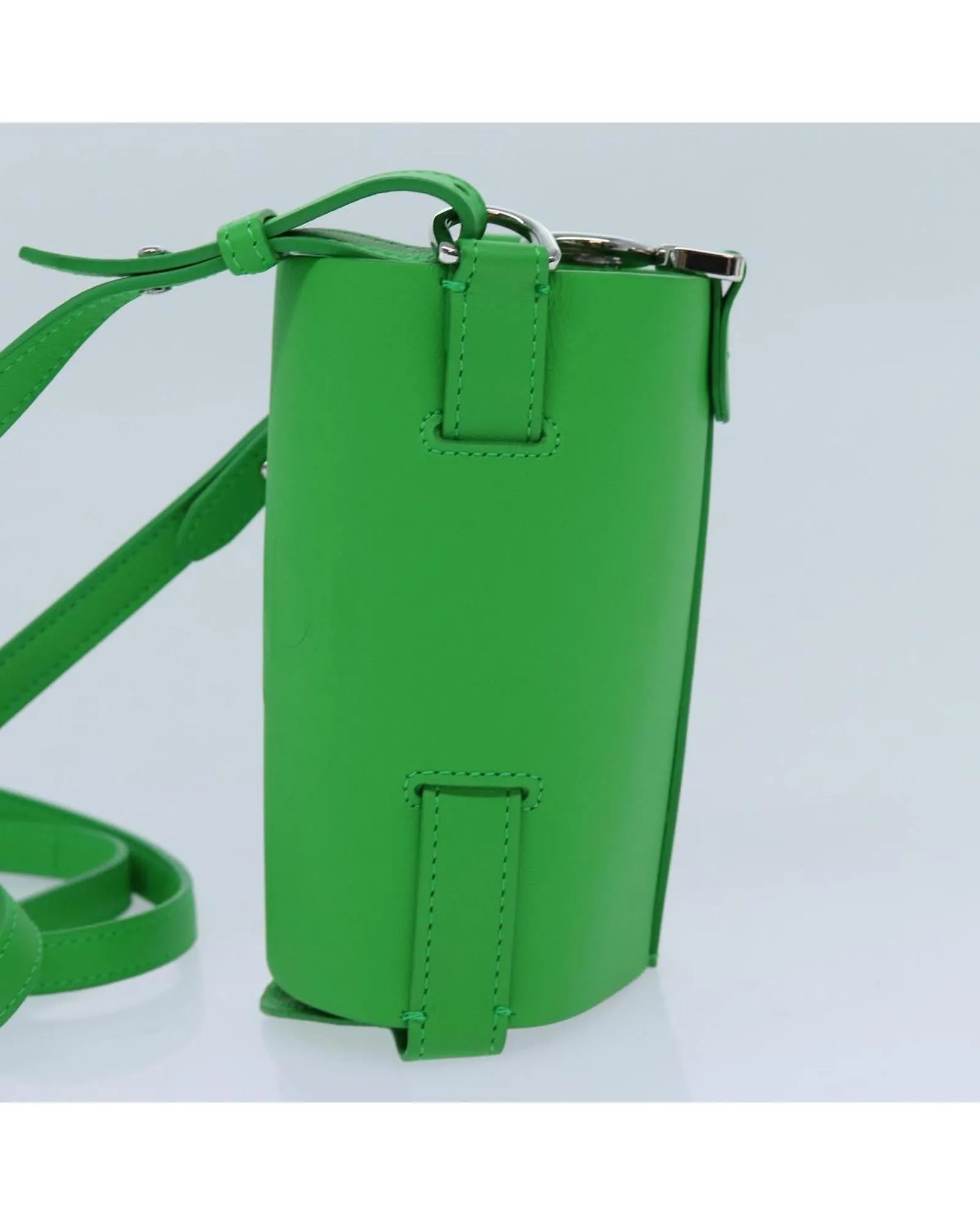 Green Leather Water Bottle Holder by Fendi