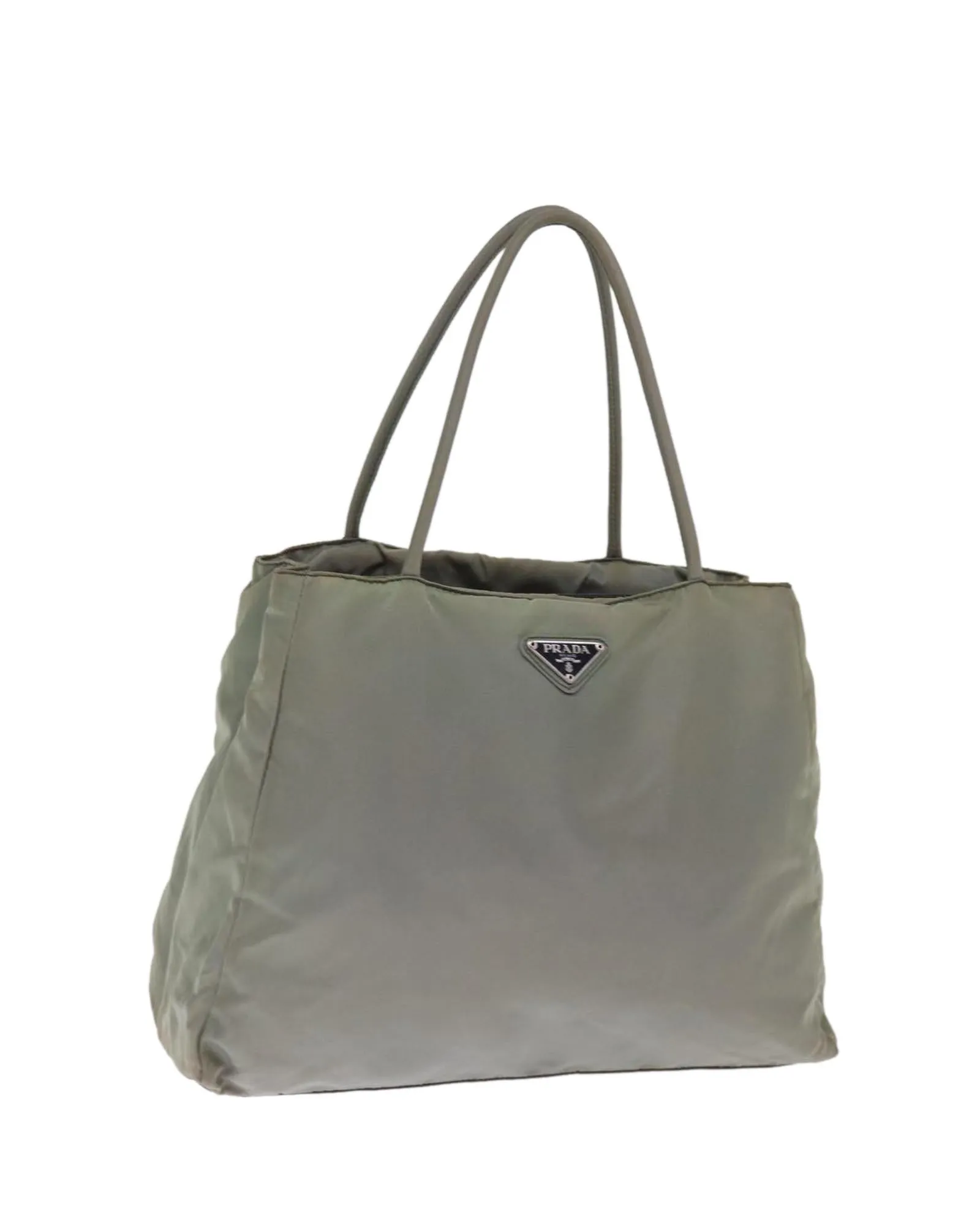 Green Nylon Tote Bag with Handles - Italian Made