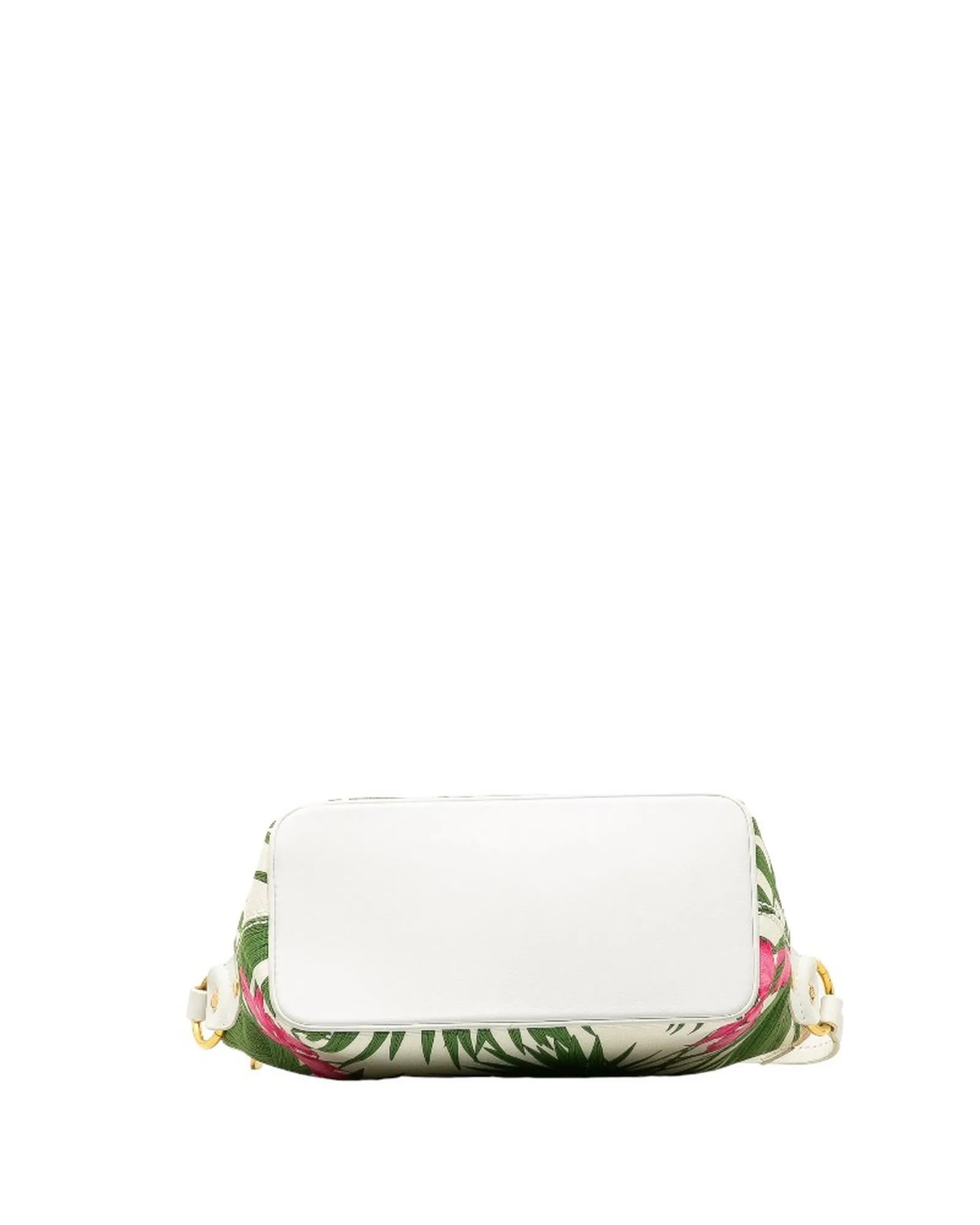 Green Palm and Floral Print Bag - B Condition