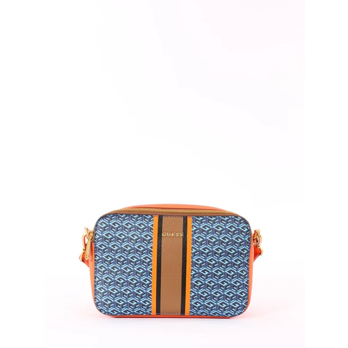 Guess RaInee Crossbody Camera Bag In Blue Orange