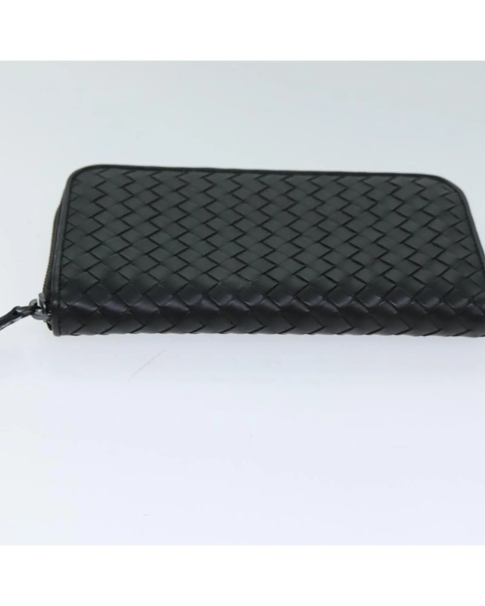 Intrecciato Leather Long Wallet with Dust Bag and Item Box