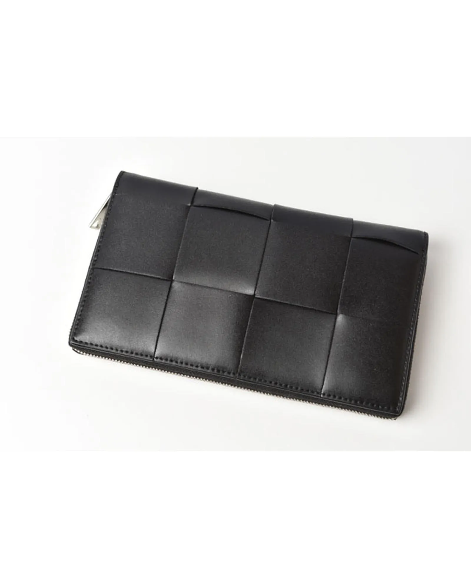 Intrecciato Leather Zip-Around Long Wallet