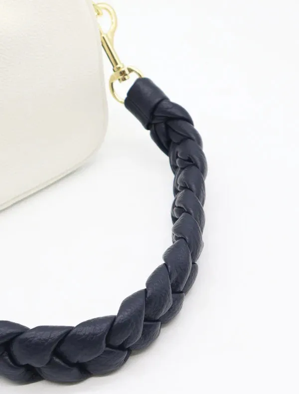 Jacie Plaited Strap Navy