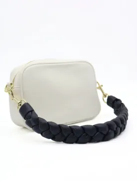 Jacie Plaited Strap Navy