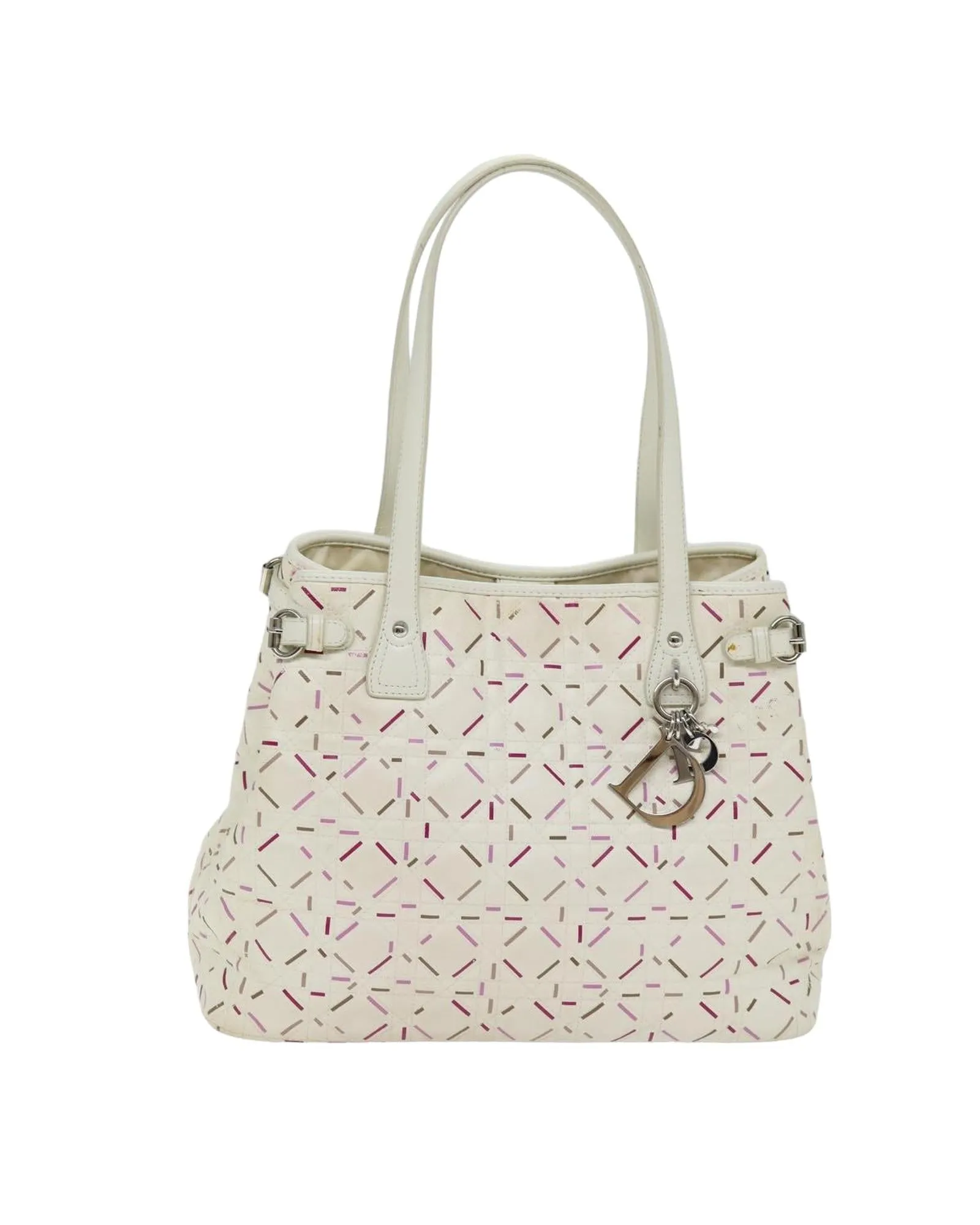 Lady Dior Cannage Coated Canvas Tote Bag with Charm