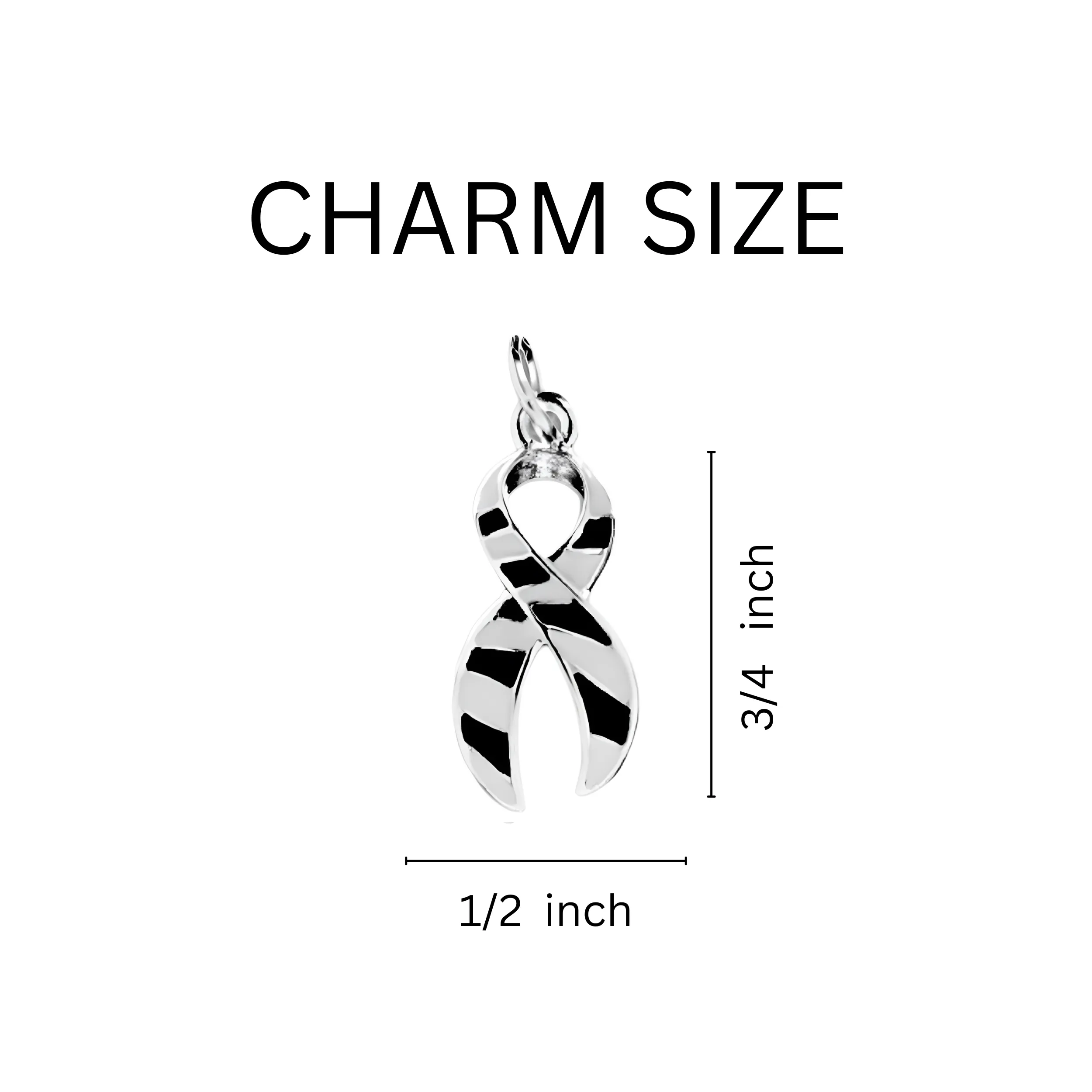 Large Zebra Print Ribbon Hanging Charms