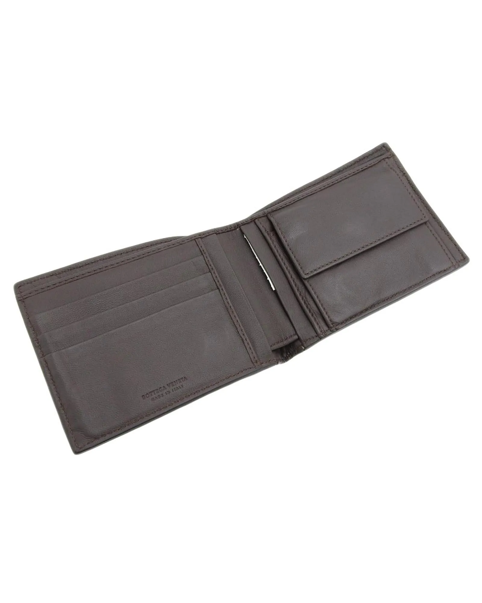 Leather Bifold Wallet for Men in Dark Brown