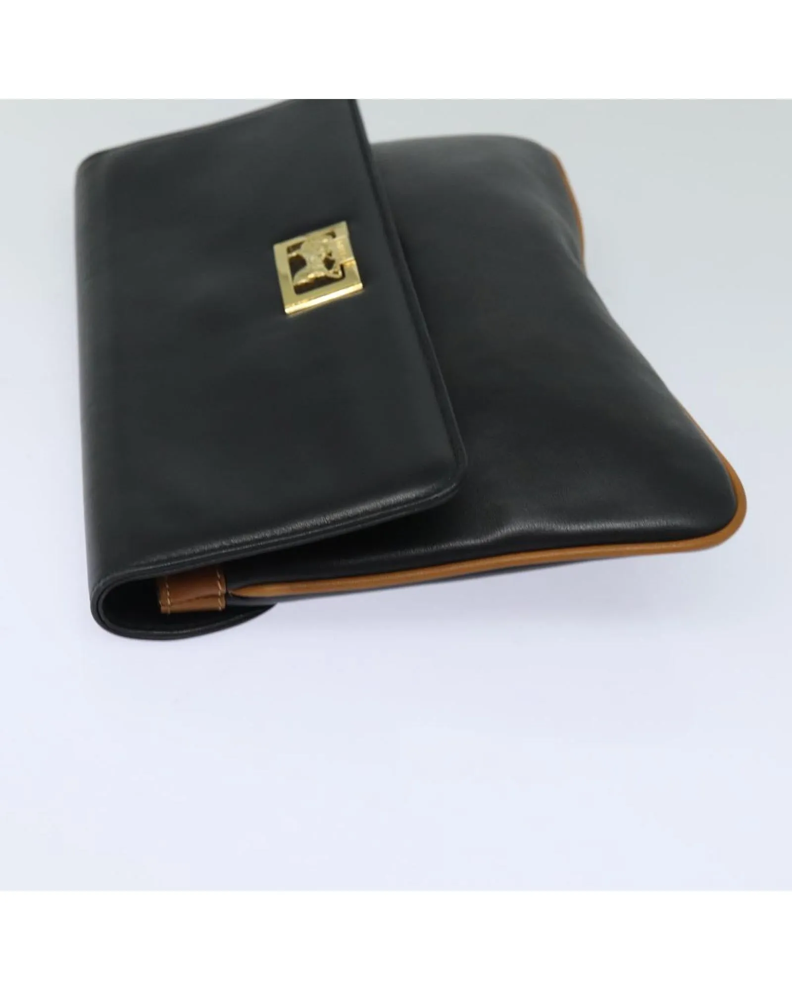 Leather Black Clutch Bag by Celine