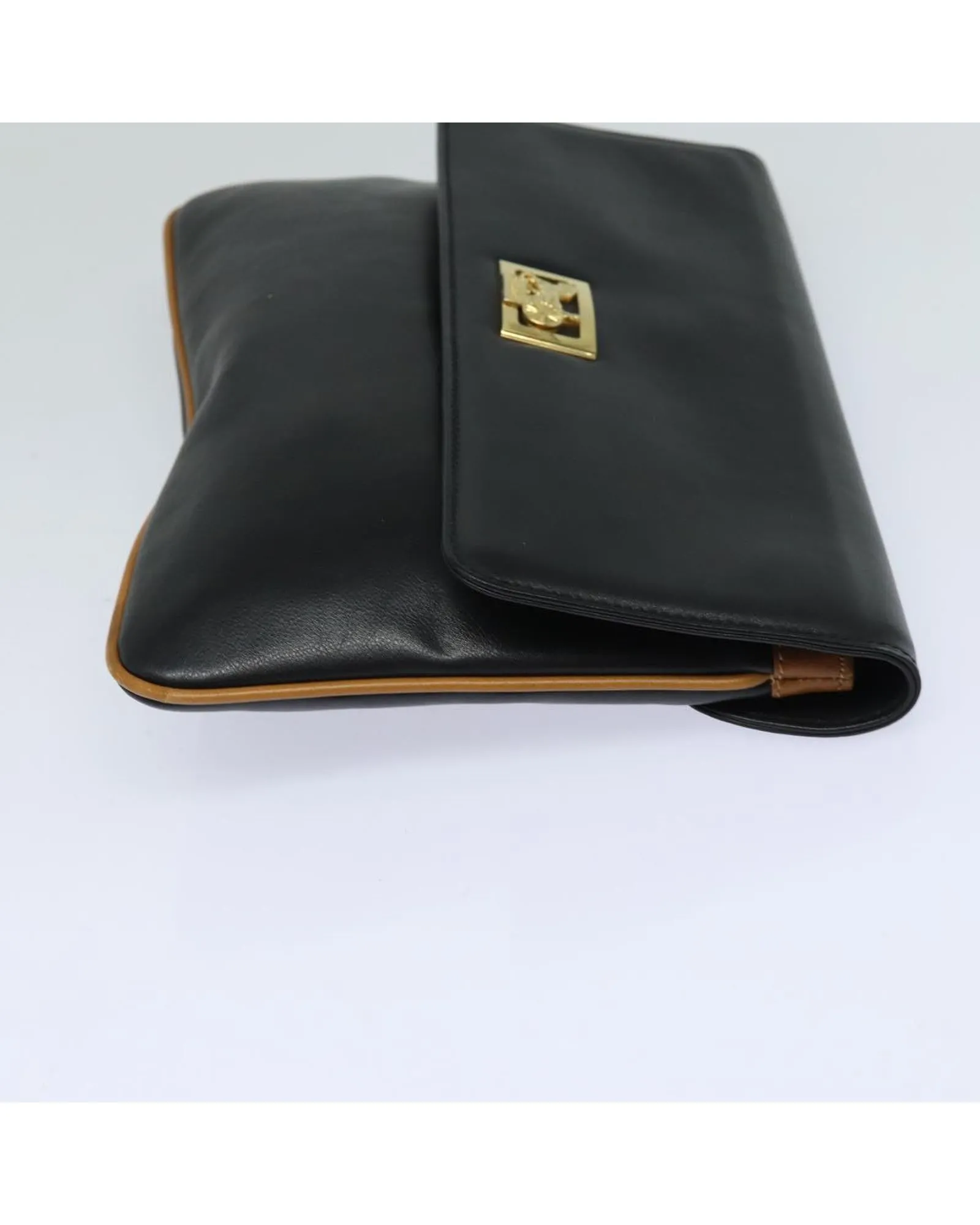 Leather Black Clutch Bag by Celine