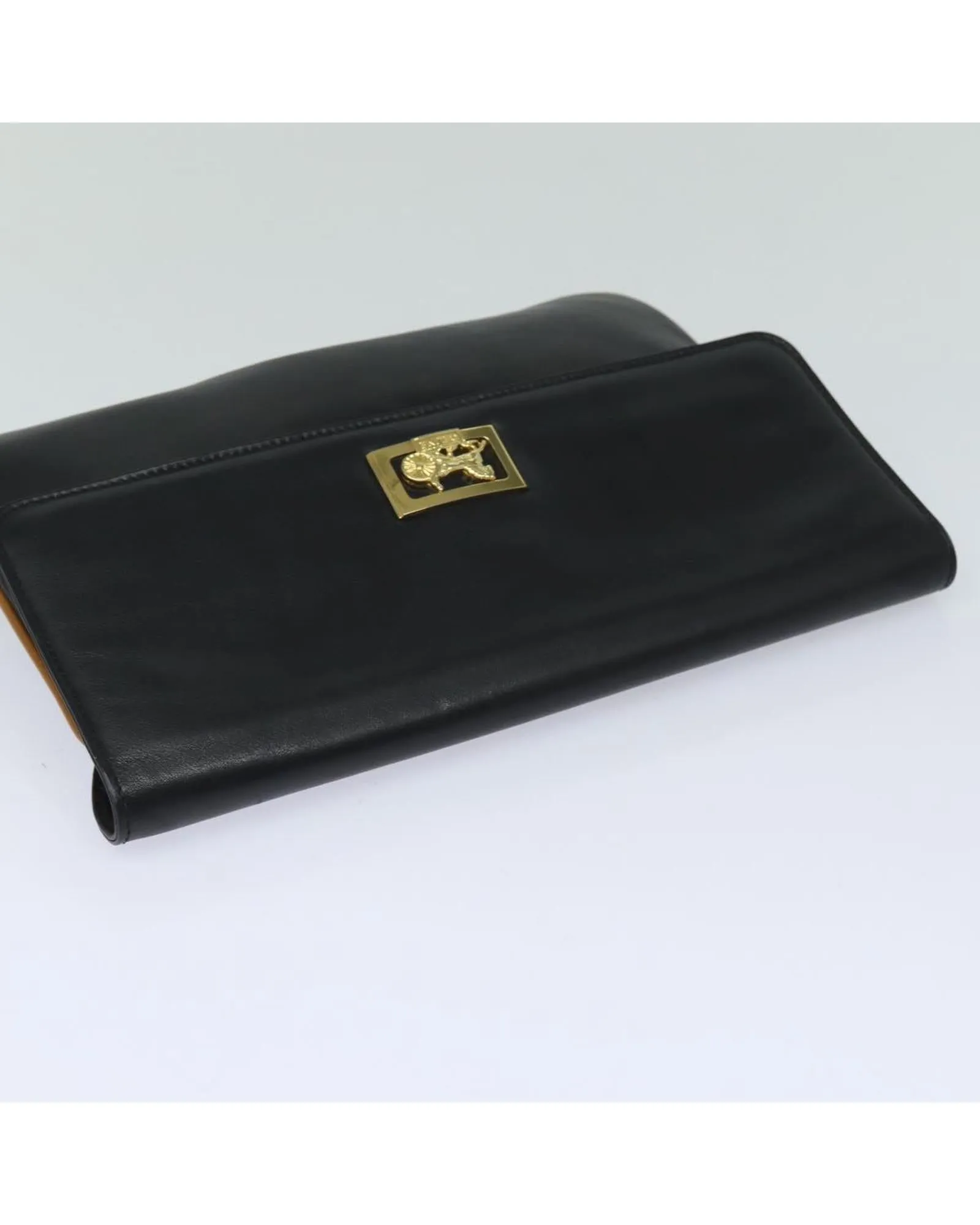 Leather Black Clutch Bag by Celine