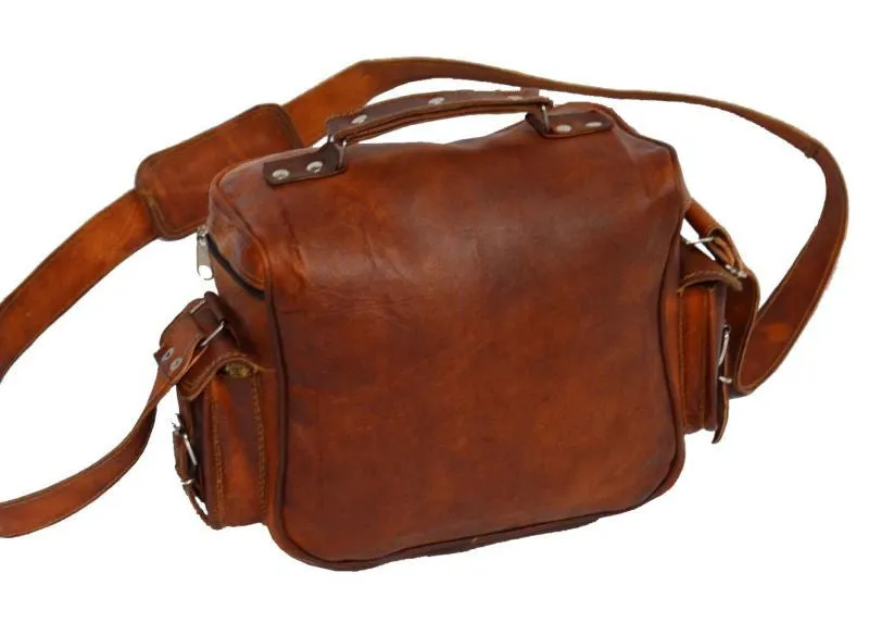 Leather CrossBody Camera Bag