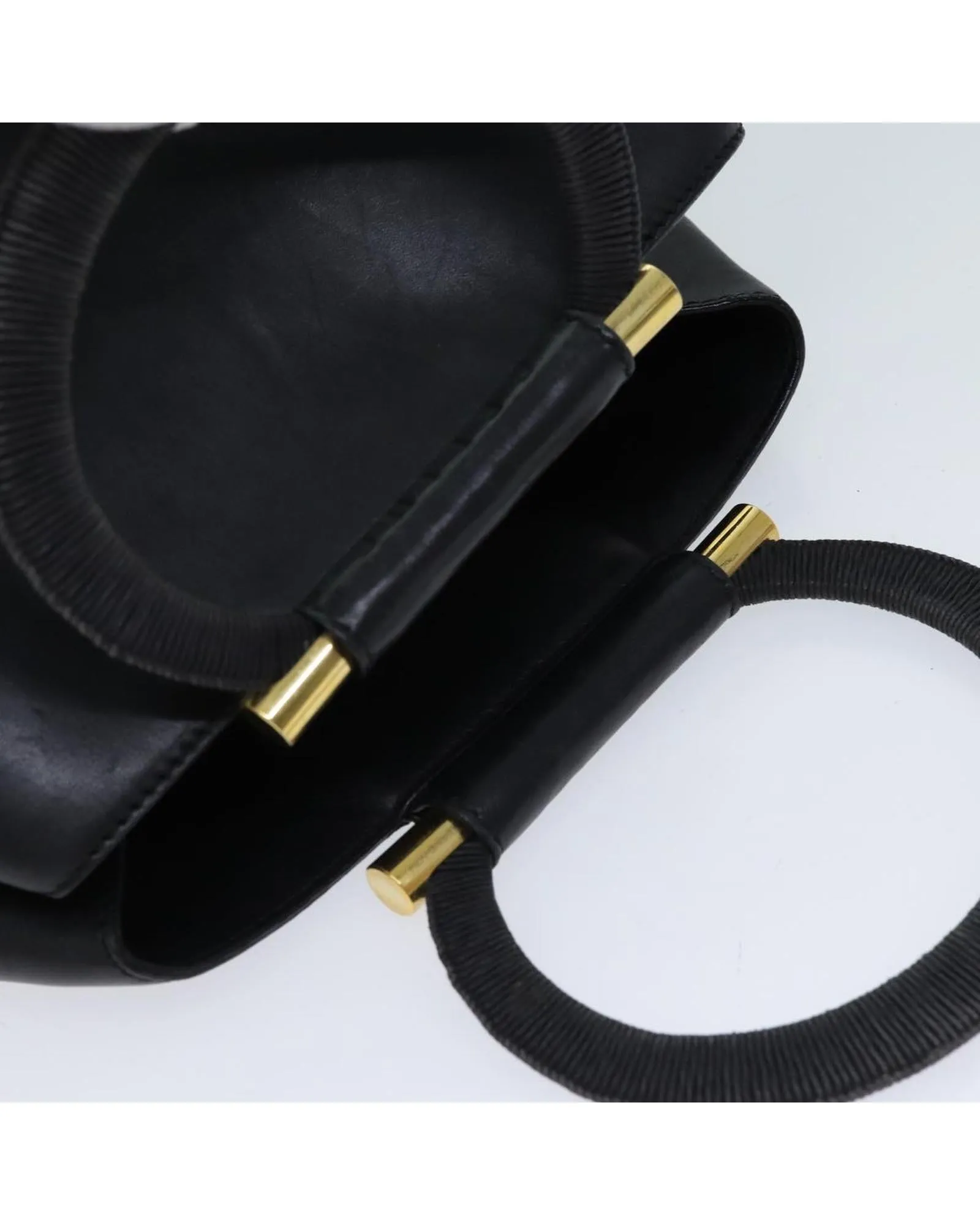 Leather Hand Bag in Black