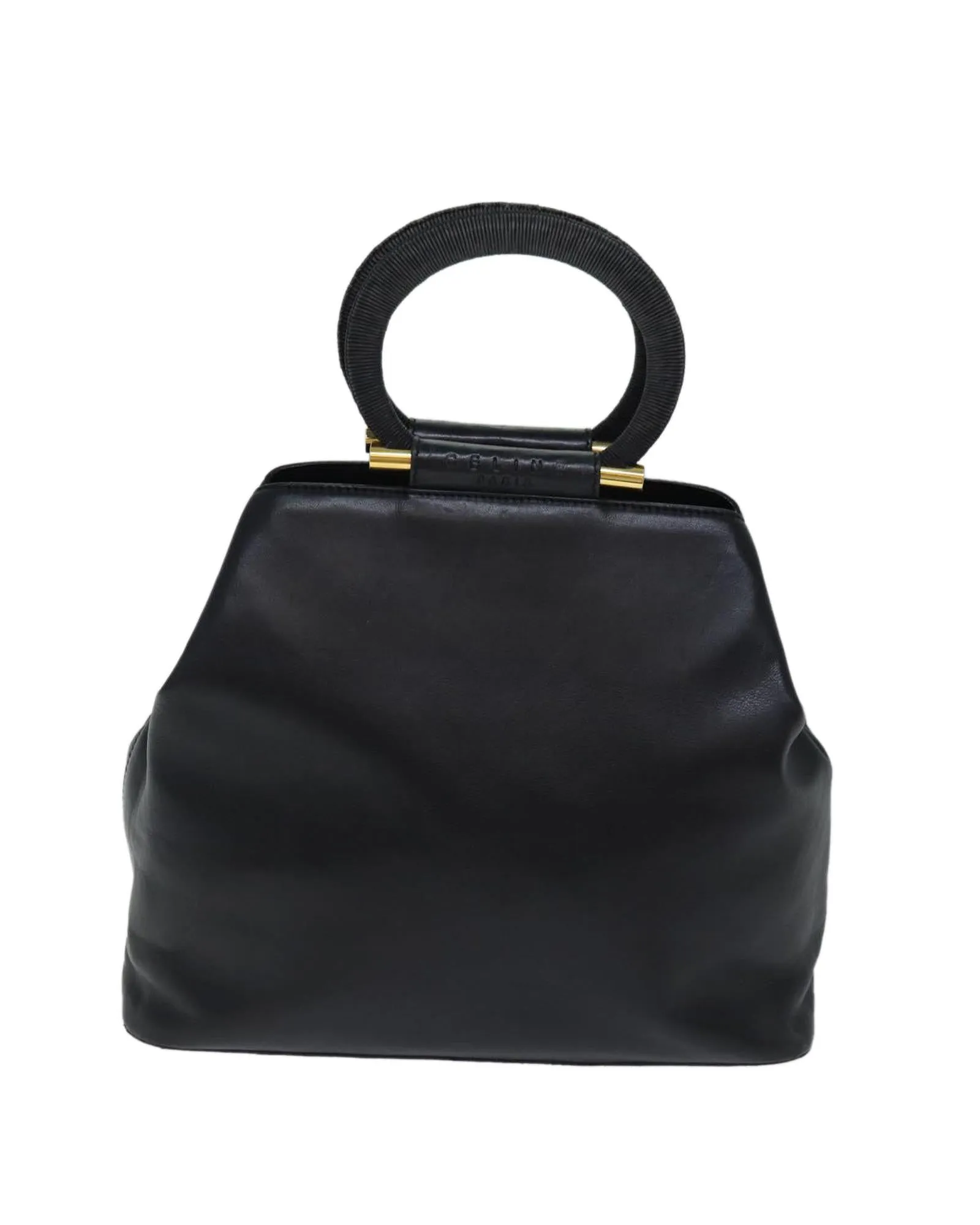 Leather Hand Bag in Black