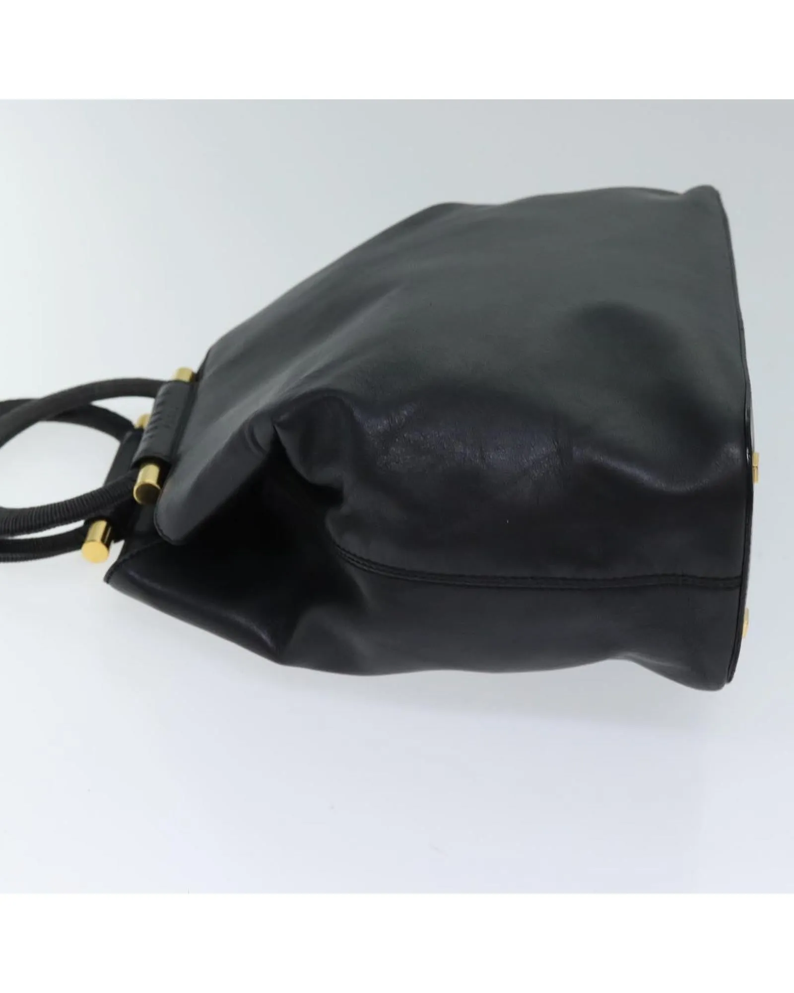 Leather Hand Bag in Black