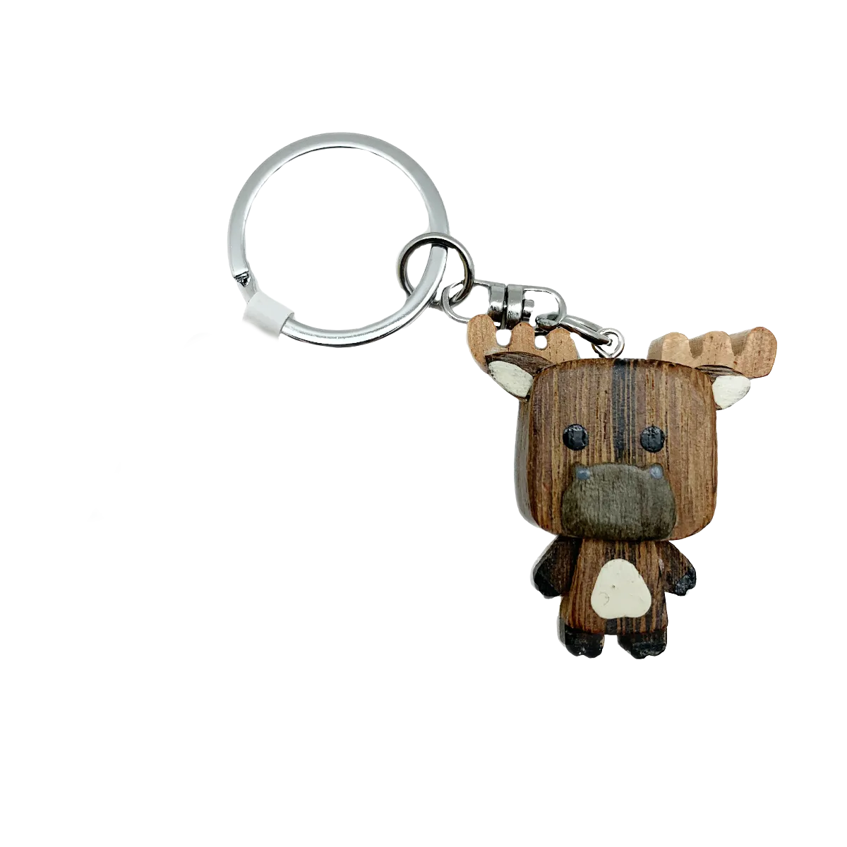 Lil' Moose Wooden Keychain