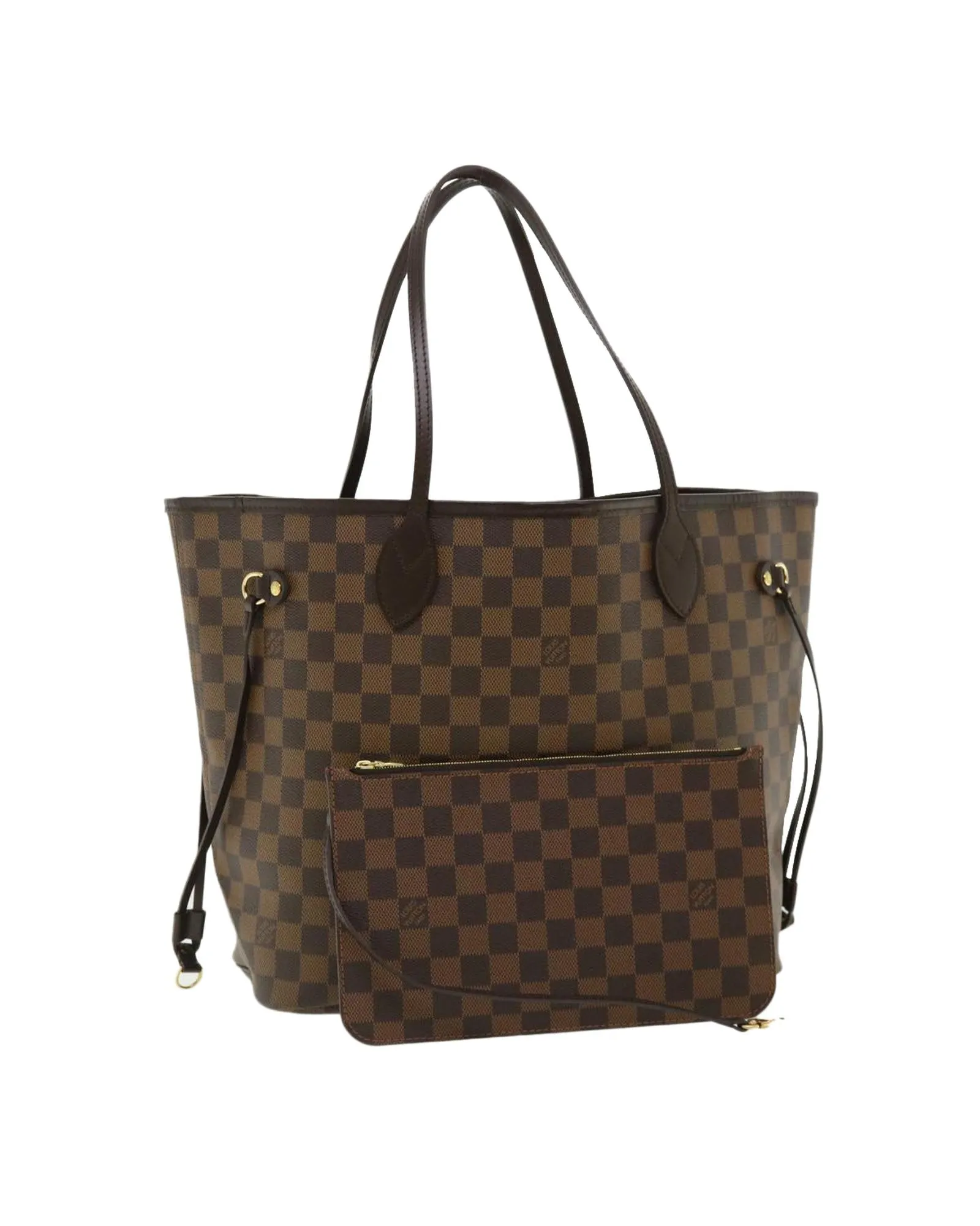 LOUIS VUITTON Damier Ebene Neverfull MM Tote Bag N51105 LV Auth