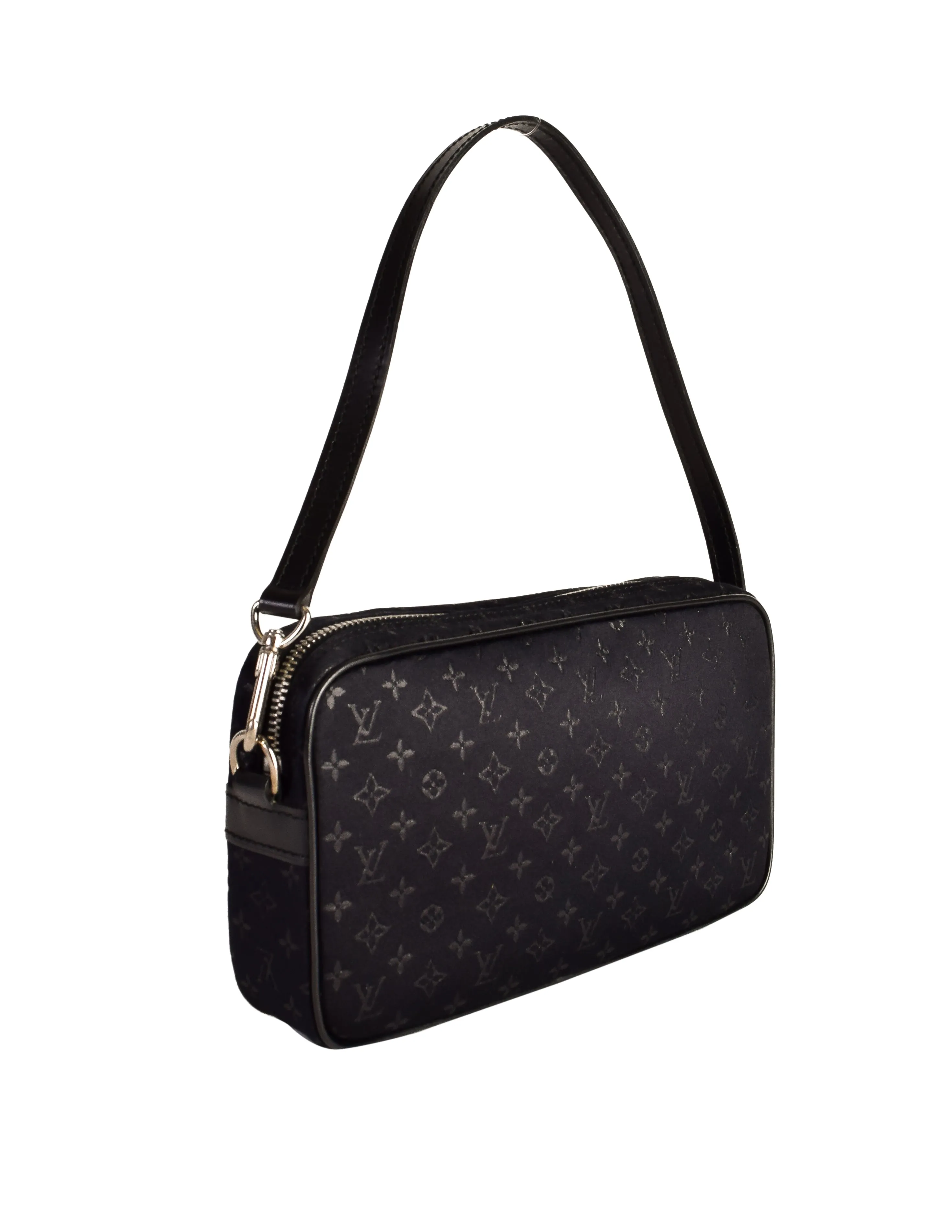 Louis Vuitton Vintage 2002 by Marc Jacobs Conte de Fees Black Monogram Satin Pochette Bag