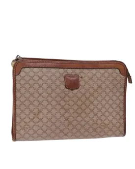 Macadam Canvas Clutch Bag with Metal Fittings