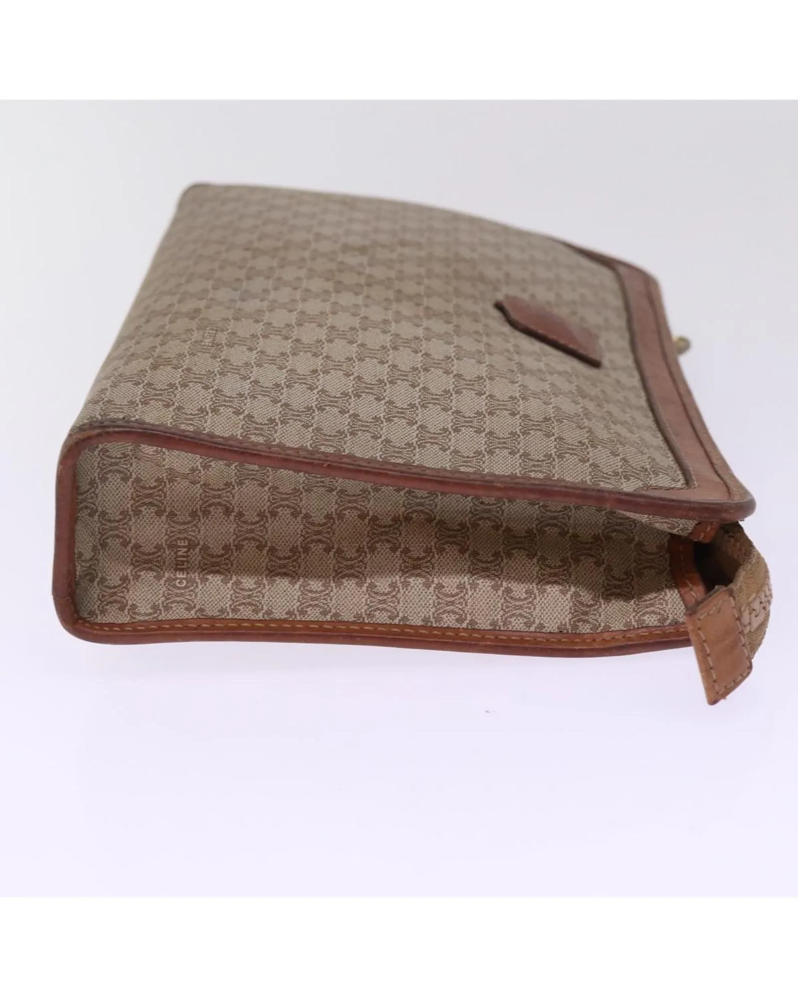 Macadam Canvas Clutch Bag with Metal Fittings