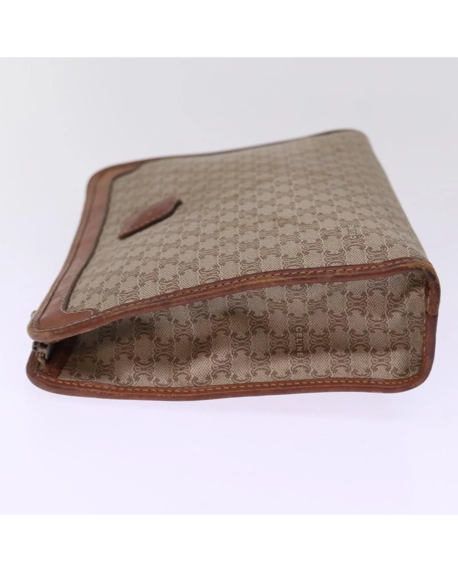 Macadam Canvas Clutch Bag with Metal Fittings