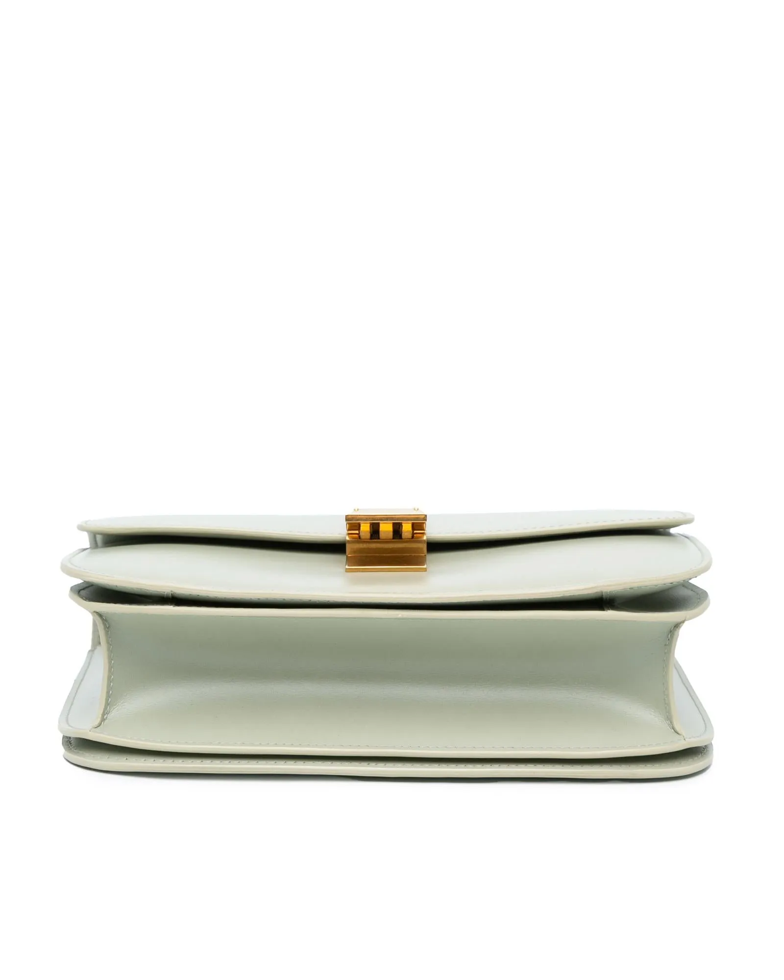 Medium Calfskin Classic Box with Detachable Strap and Metal Clasp Closure