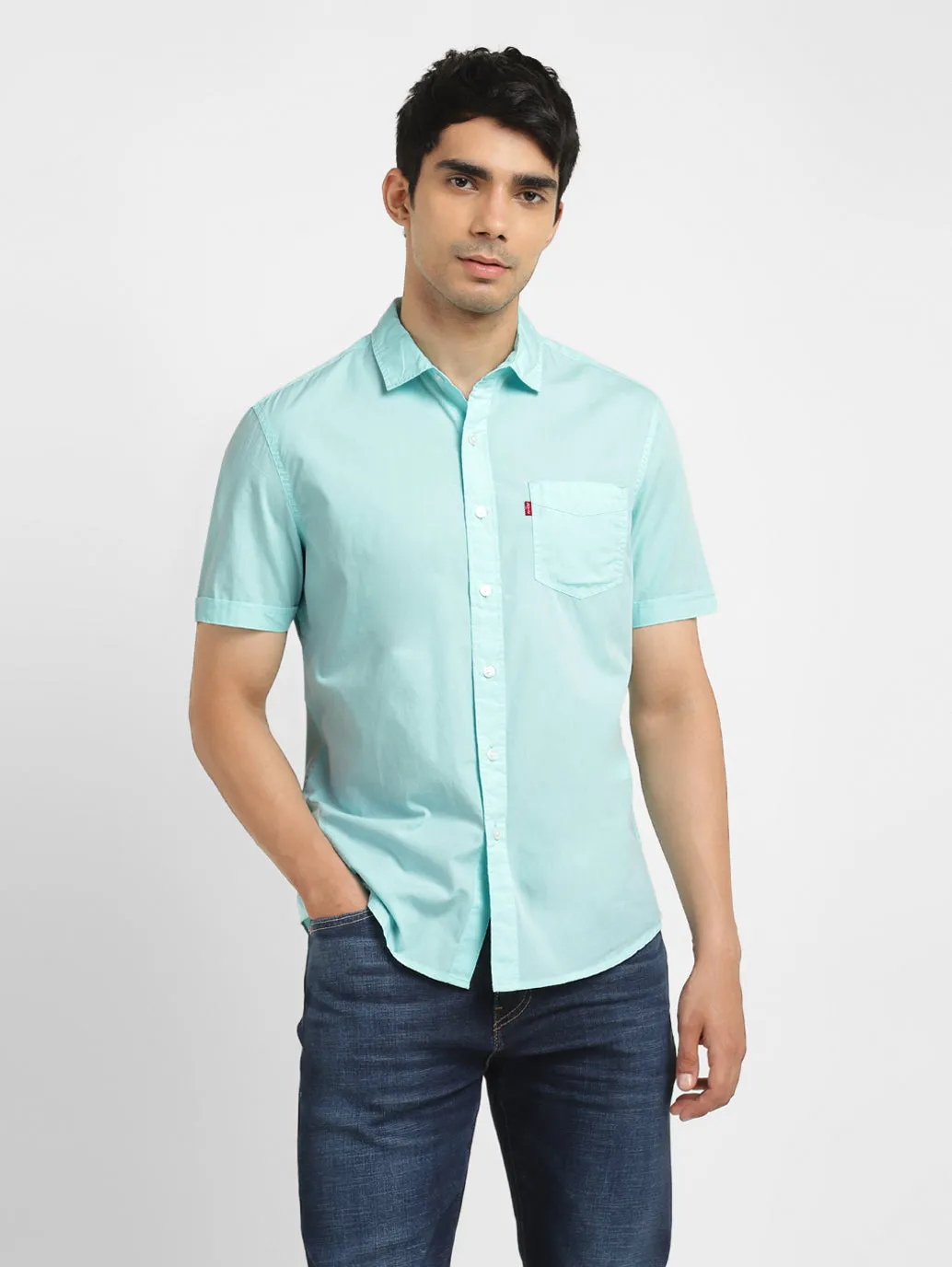 Men's Brand Logo Slim Fit Shirt