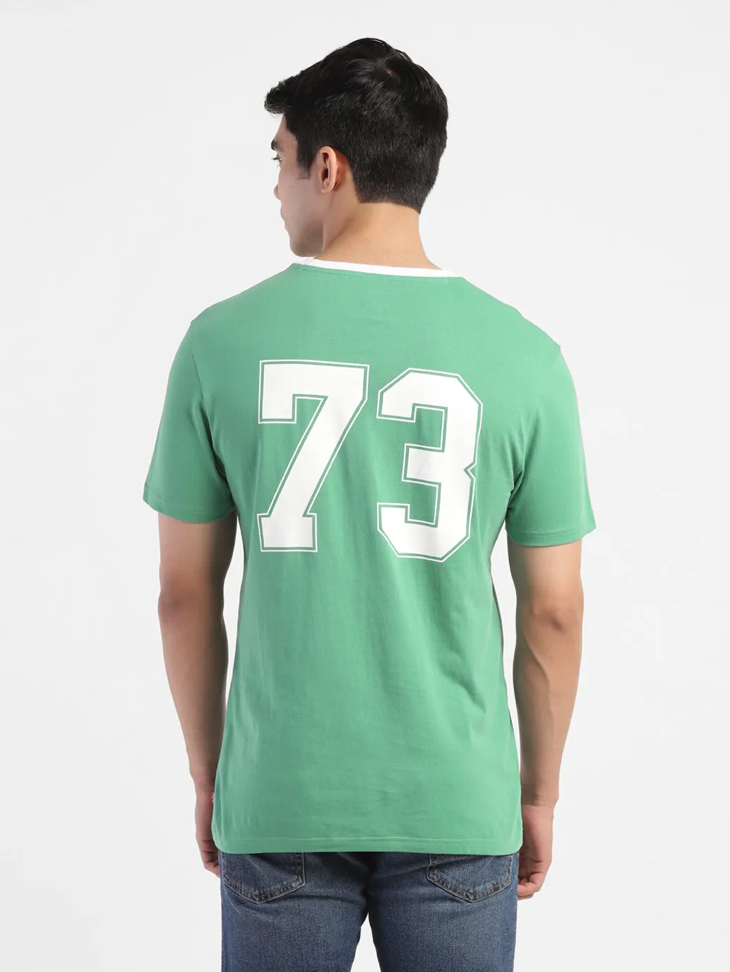 Men's Green Brand Logo T-Shirt