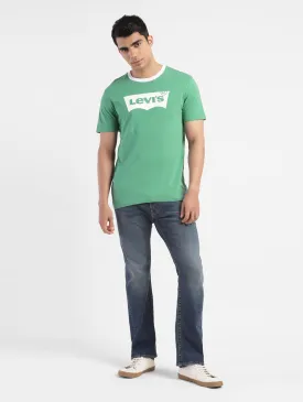 Men's Green Brand Logo T-Shirt