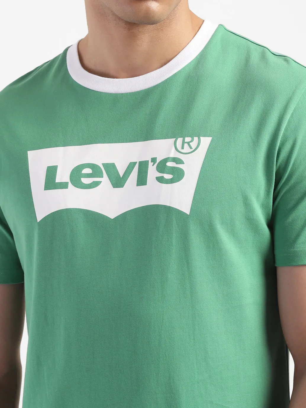 Men's Green Brand Logo T-Shirt