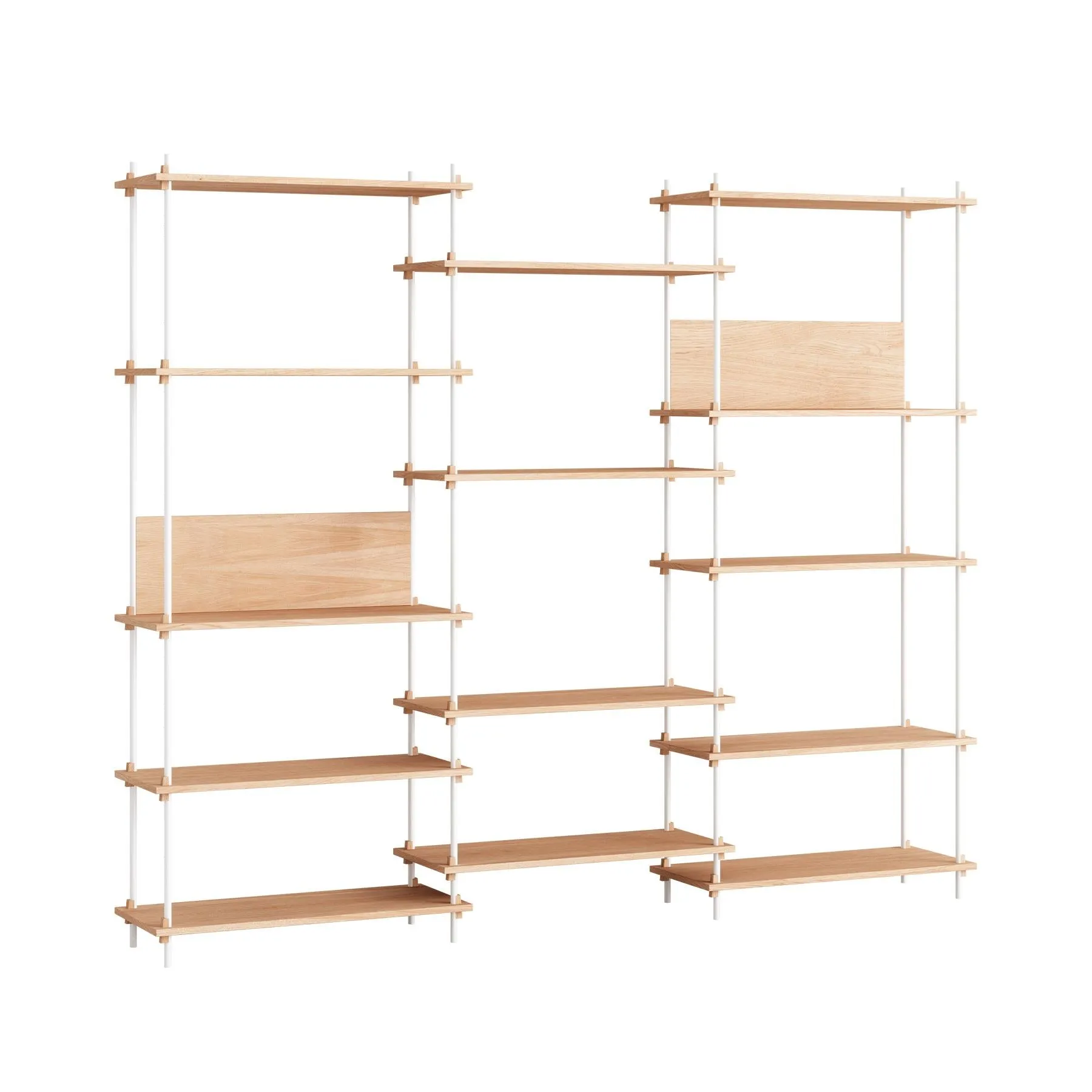 MOEBE triple shelving system with 2 L shelves