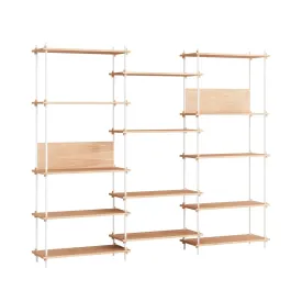 MOEBE triple shelving system with 2 L shelves