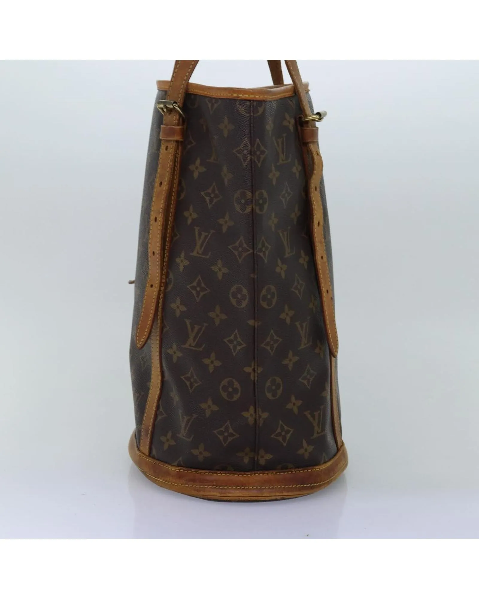 Monogram Shoulder Bag with Adjustable Strap - Authentic LV Bucket GM