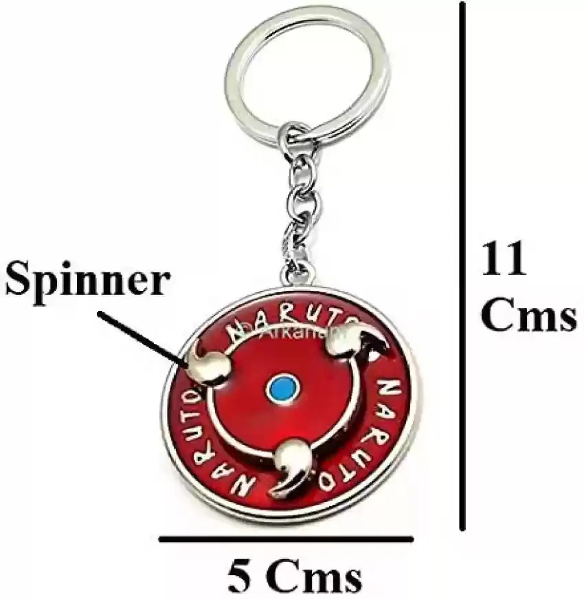 Naruto Anime | Sharingan Spinning Model A | Metal Keychain