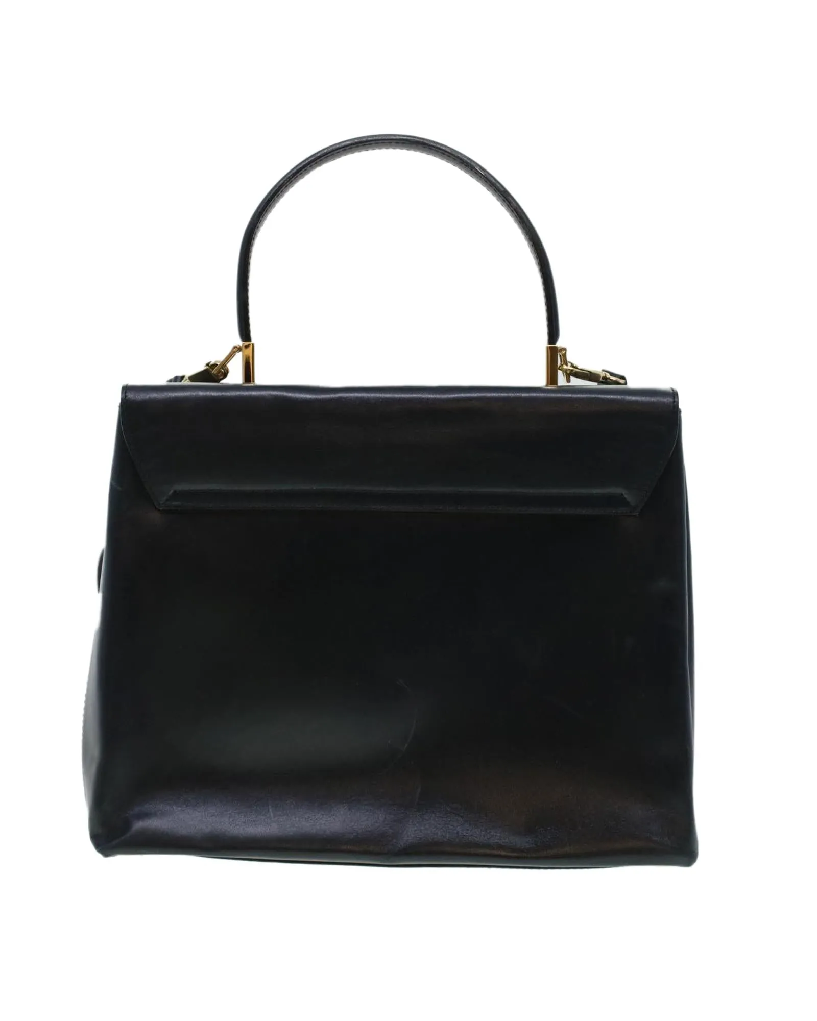 Navy Leather Gancini Shoulder Bag - BC Rank