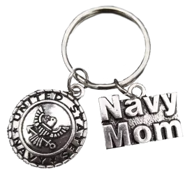 Navy Mom Keychain