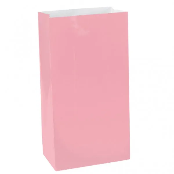 New Pink Large Paper Sack | 12 ct