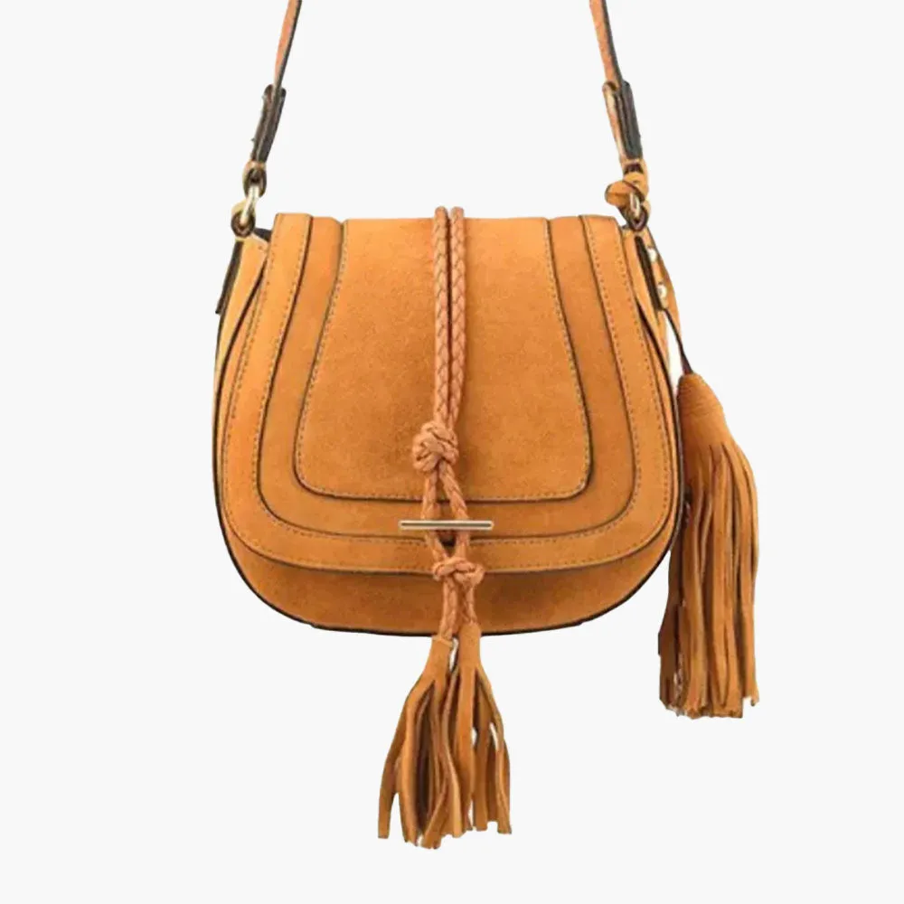 Nikki Williams - Harriet desert Suede saddle bag