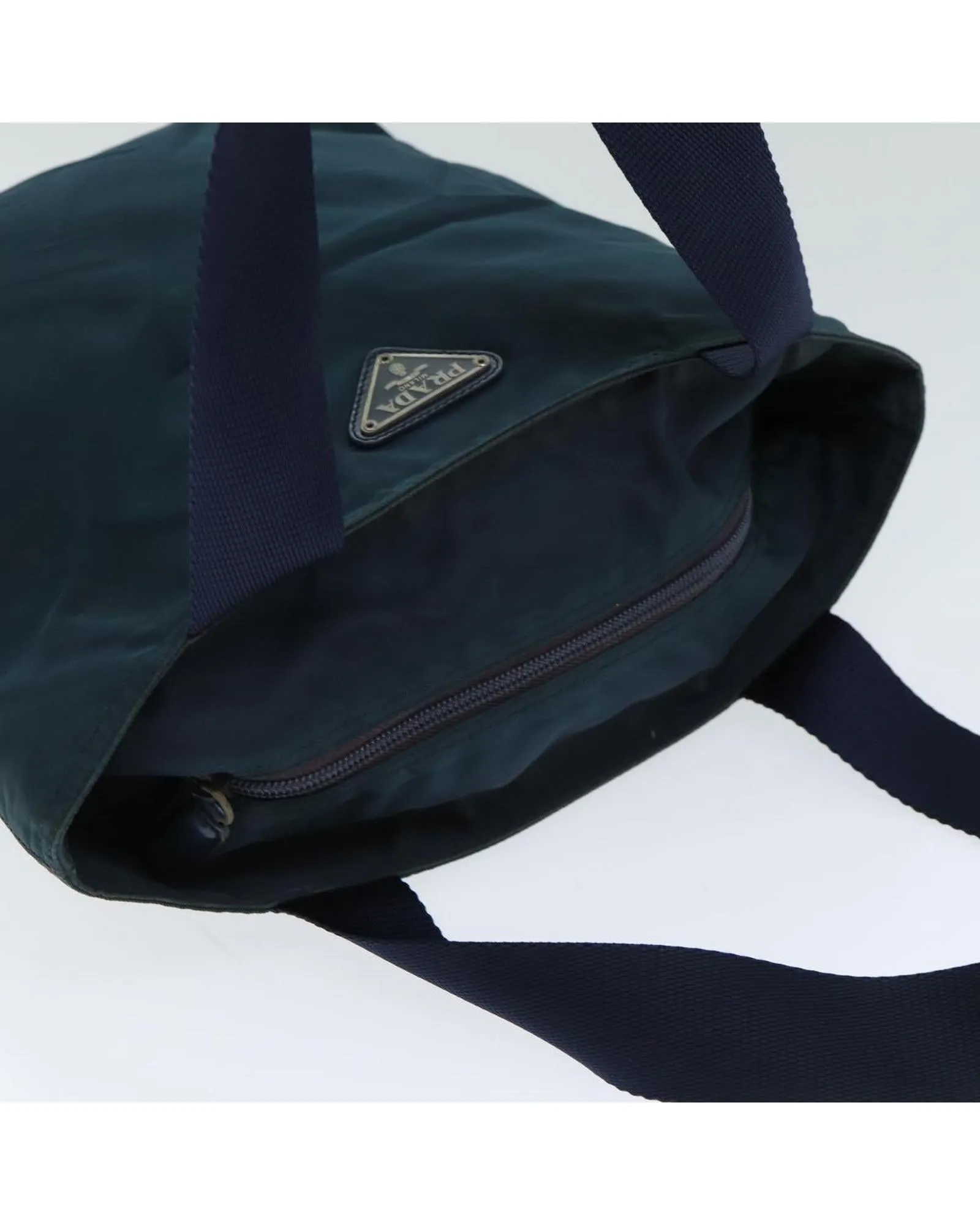 Nylon Tote Bag with Handle Drop and Interior Pockets