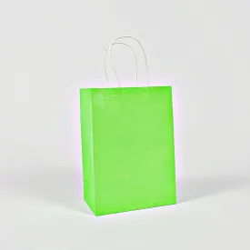 Party Bags wIth Handles - Lime Green (6 Pack)