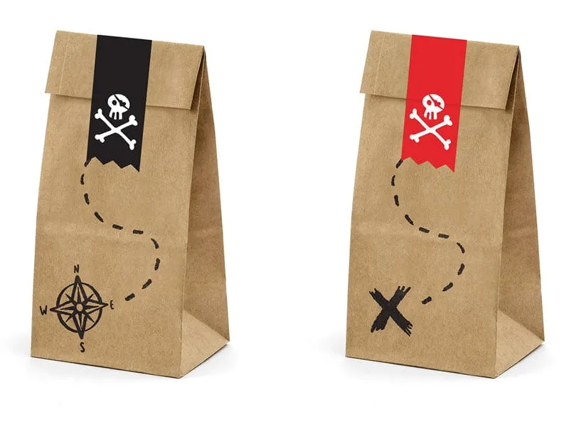 Pirate Map Party Bags x 6