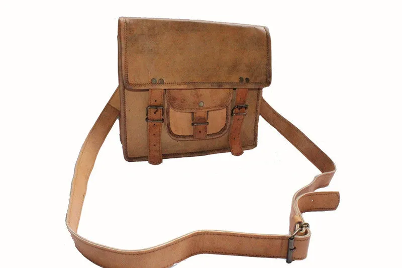 Plain Leather Satchel 11"