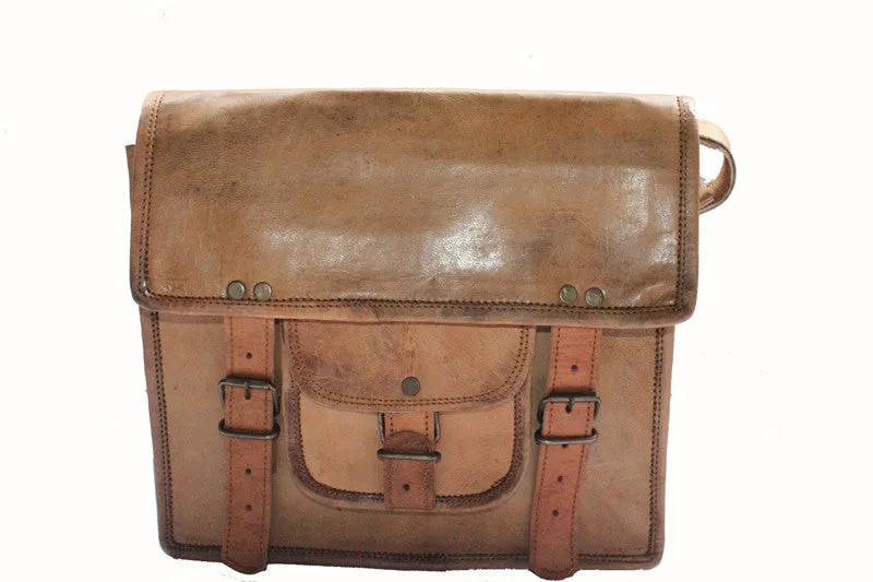 Plain Leather Satchel 11"