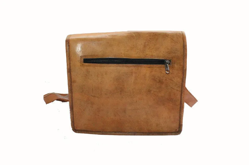 Plain Leather Satchel 11"