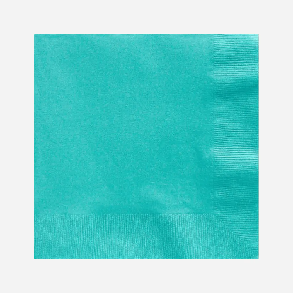 Plain Teal Party Napkins