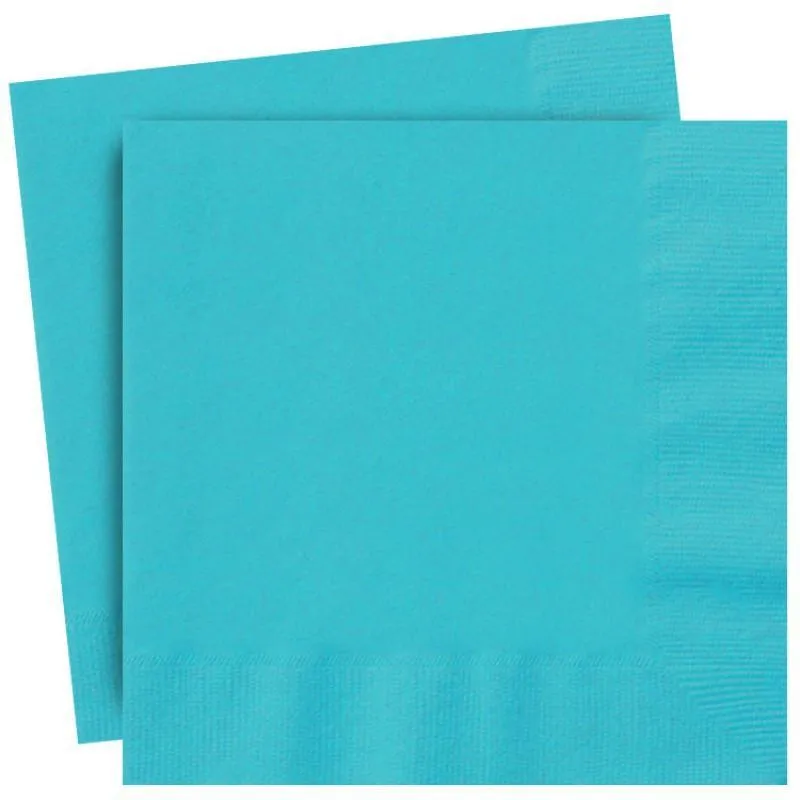 Plain Teal Party Napkins