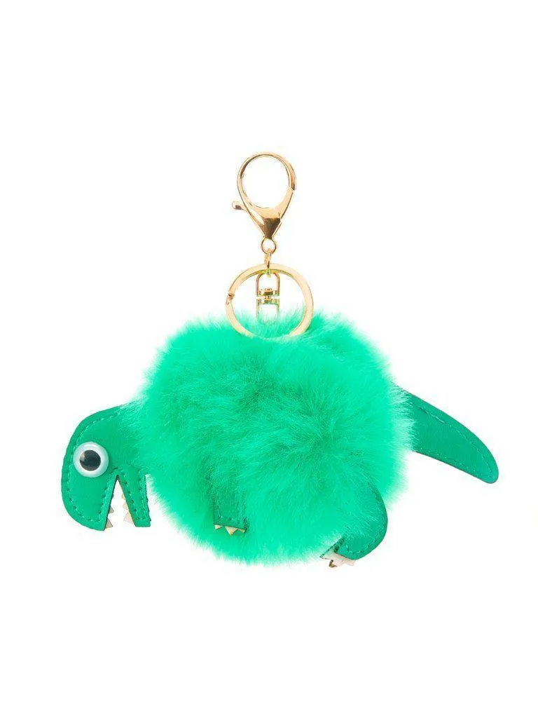 Pom Pom & Dinosaur Design Keychain