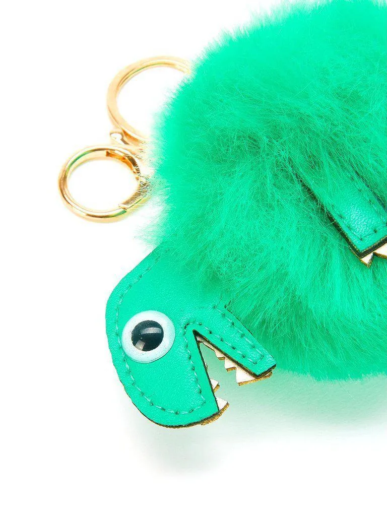 Pom Pom & Dinosaur Design Keychain